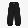 Pantalone tuta streetwear con polsino GREATNESS in nero, vista frontale