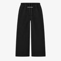 Pantalone tuta streetwear gamba dritta GREATNESS in nero, vista frontale
