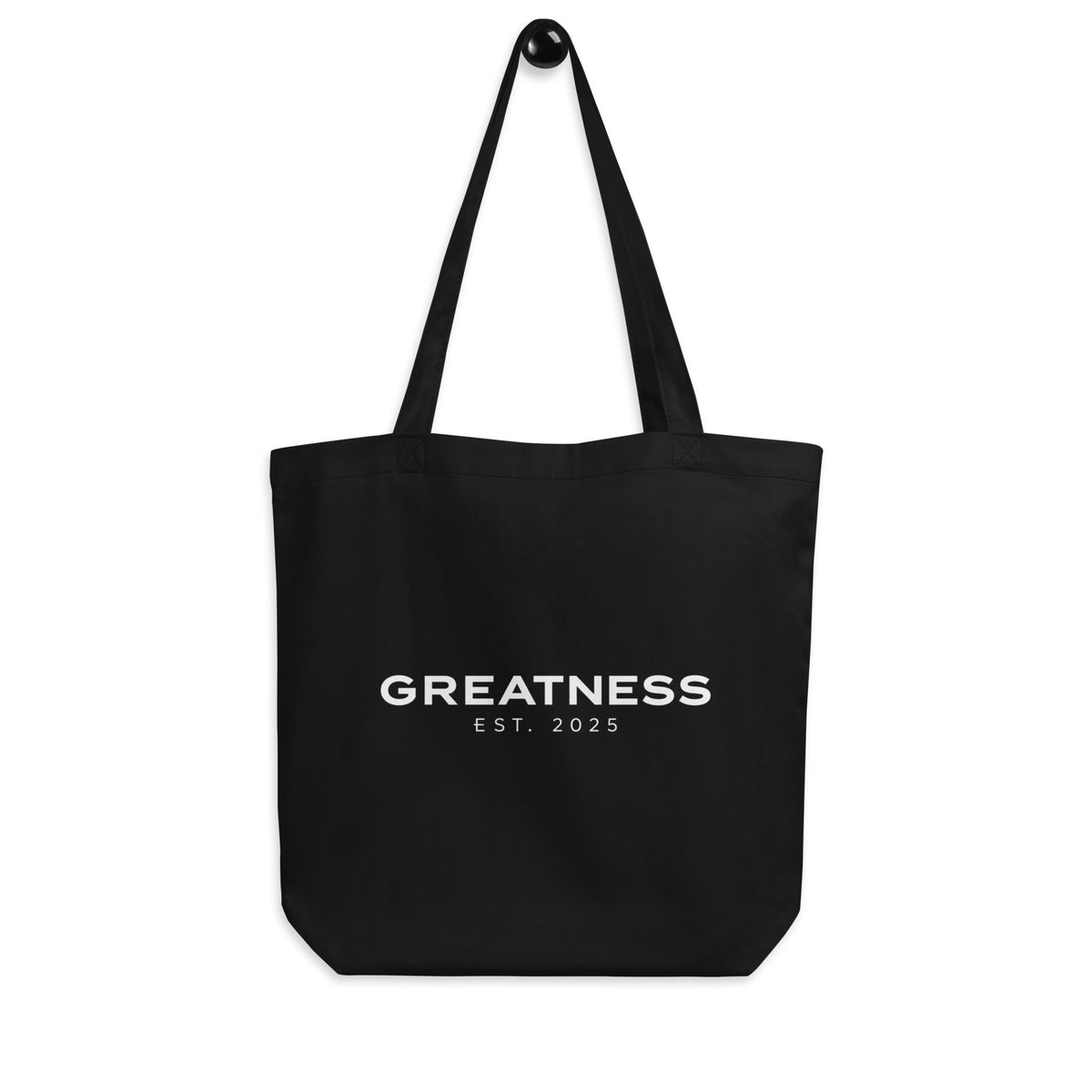 Tote bag in cotone GREATNESS Essential in nero, fronte