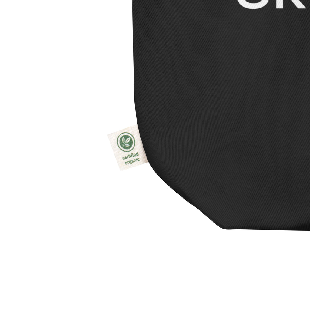 Tote bag in cotone GREATNESS Essential in nero, dettaglio