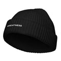 Berretto beanie a coste GREATNESS Essential in nero, fronte #collection-back