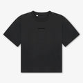 Maglietta boxy GREATNESS Essential Classic in nero, fronte