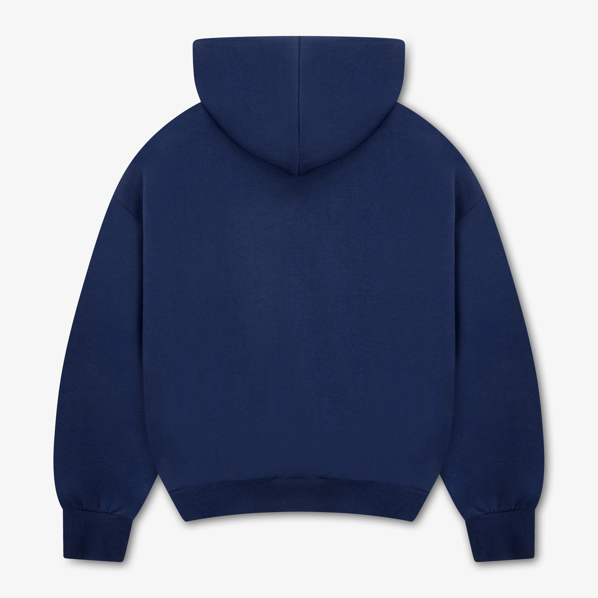 Felpa con cappuccio boxy GREATNESS Essential in blu navy, mockup