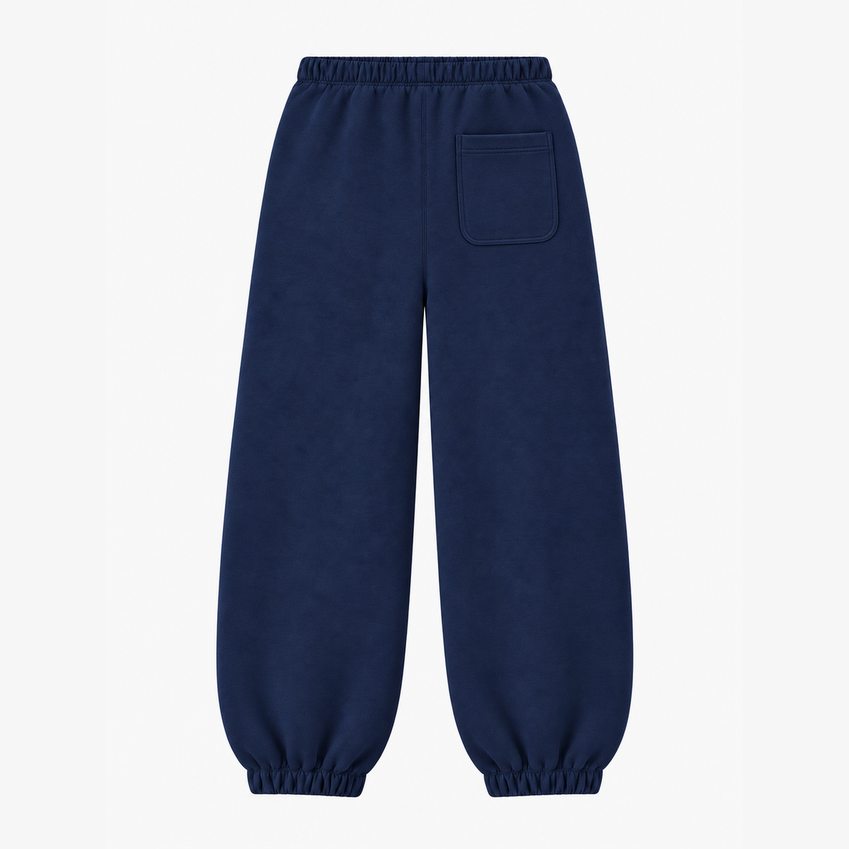 Pantalone tuta streetwear con polsino GREATNESS in blu navy, mockup
